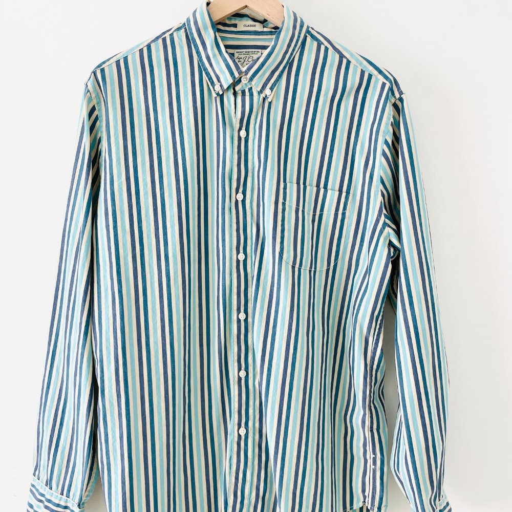 J. Crew Blue Striped Shirt